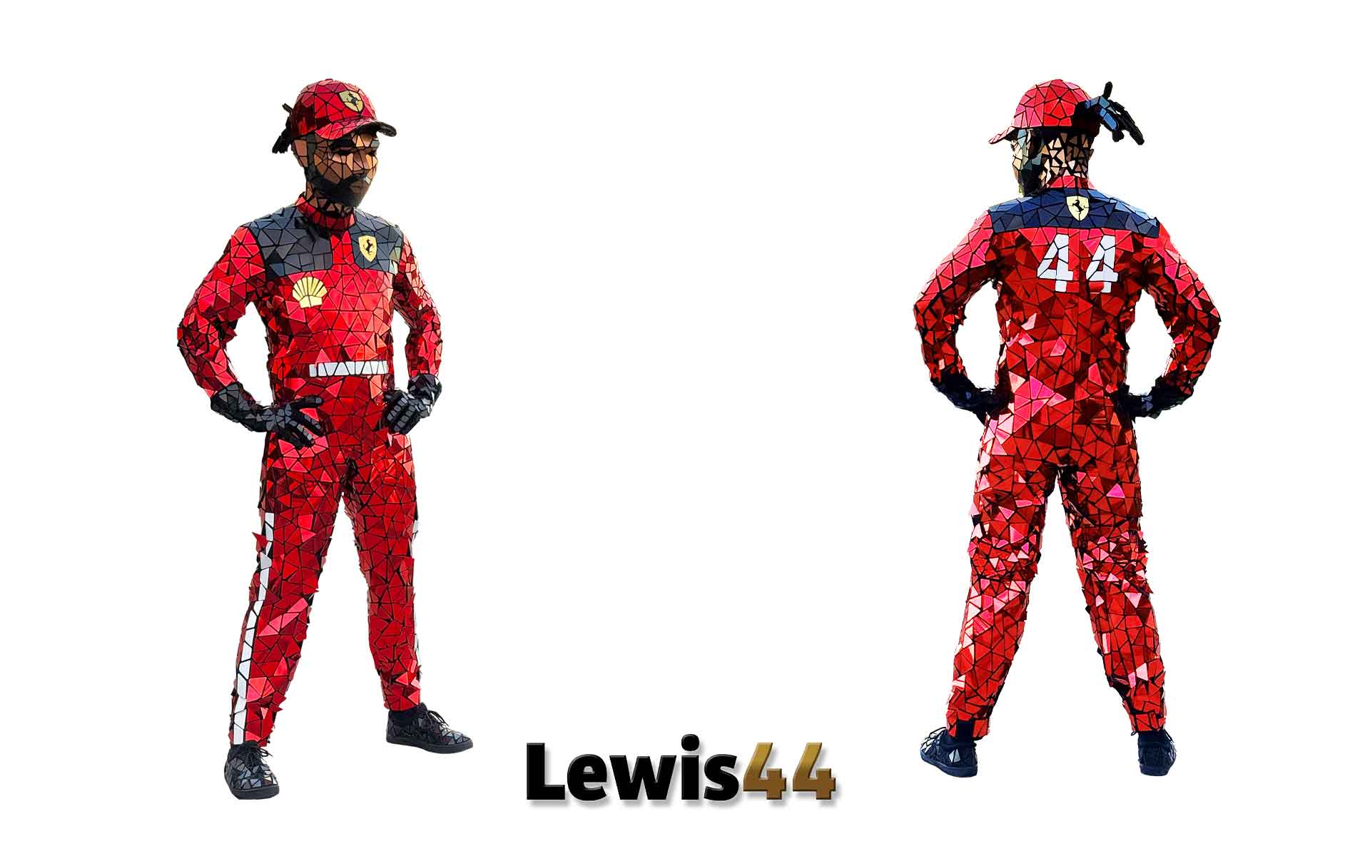Lewis Hamilton lookalike mirror costume
