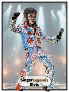 Elvis Presley lookalike mirror costume