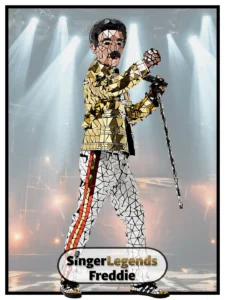 Freddie Mercury lookalike mirror costume