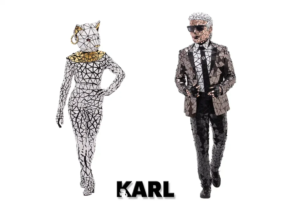 fashion Karl lookalike mirror costume Choupette