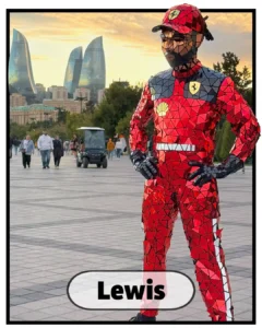 Lewis Hamilton lookalike mirror