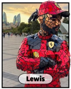 Lewis Hamilton lookalike mirror