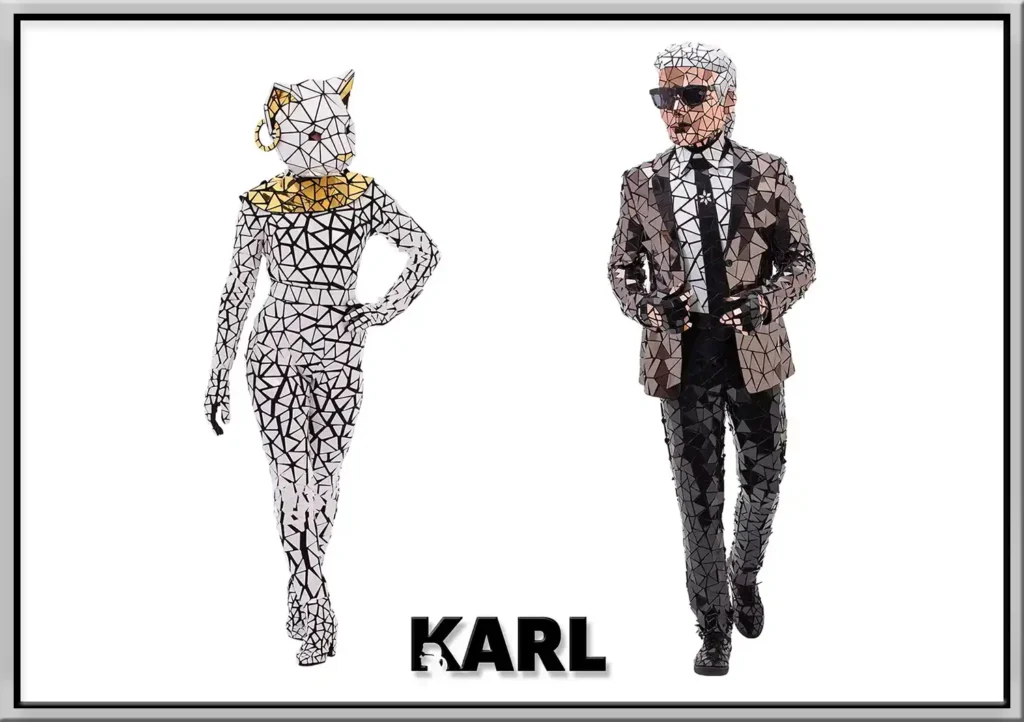 Karl Lagerfeld mirror costume