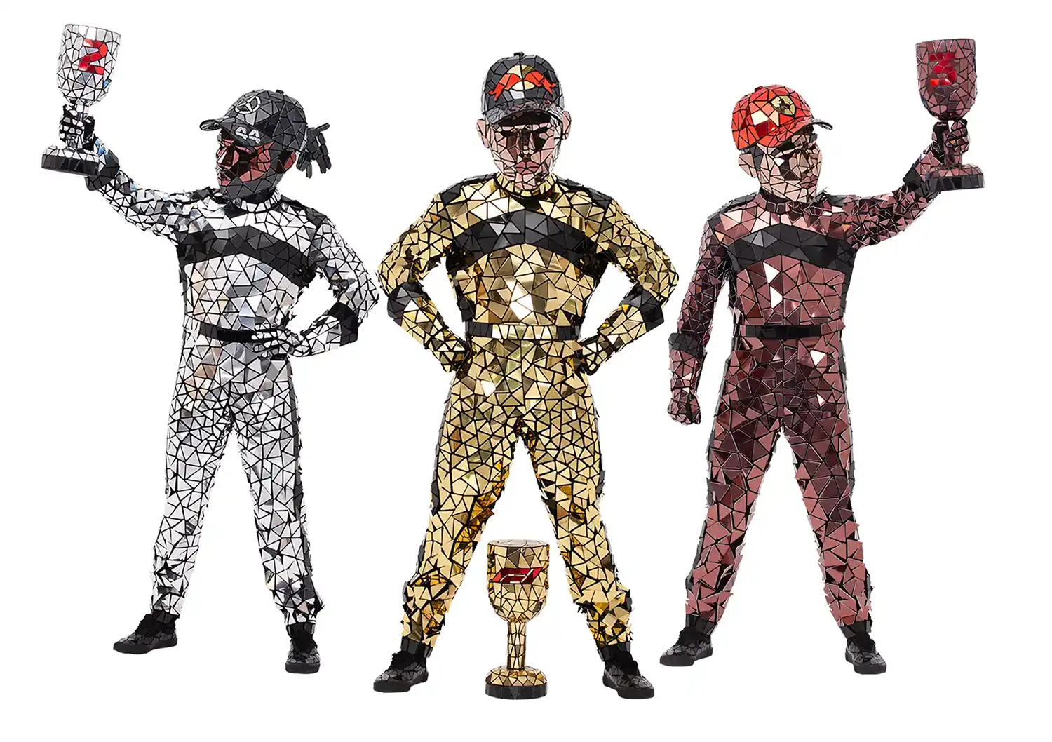 F1 mirror racing winners costumes
