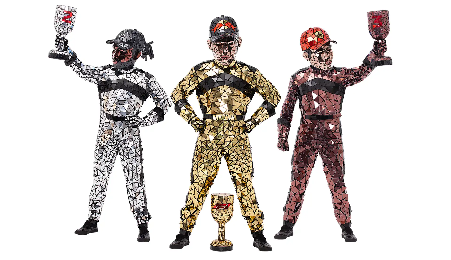 F1 mirror racing winners costumes