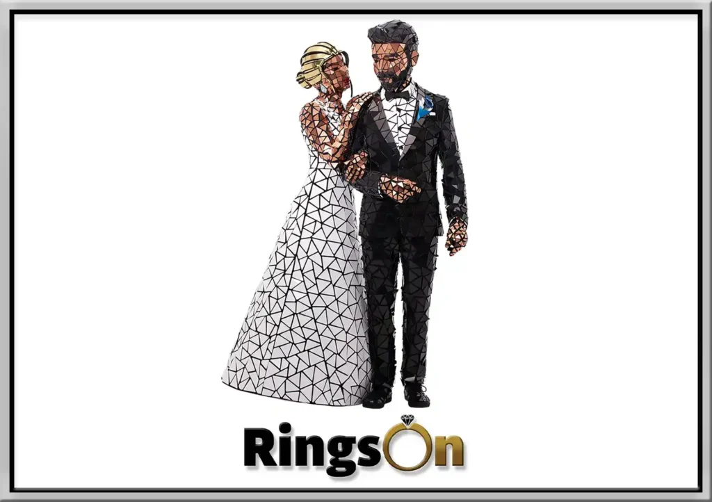 wedding mirror costumes groom and bride